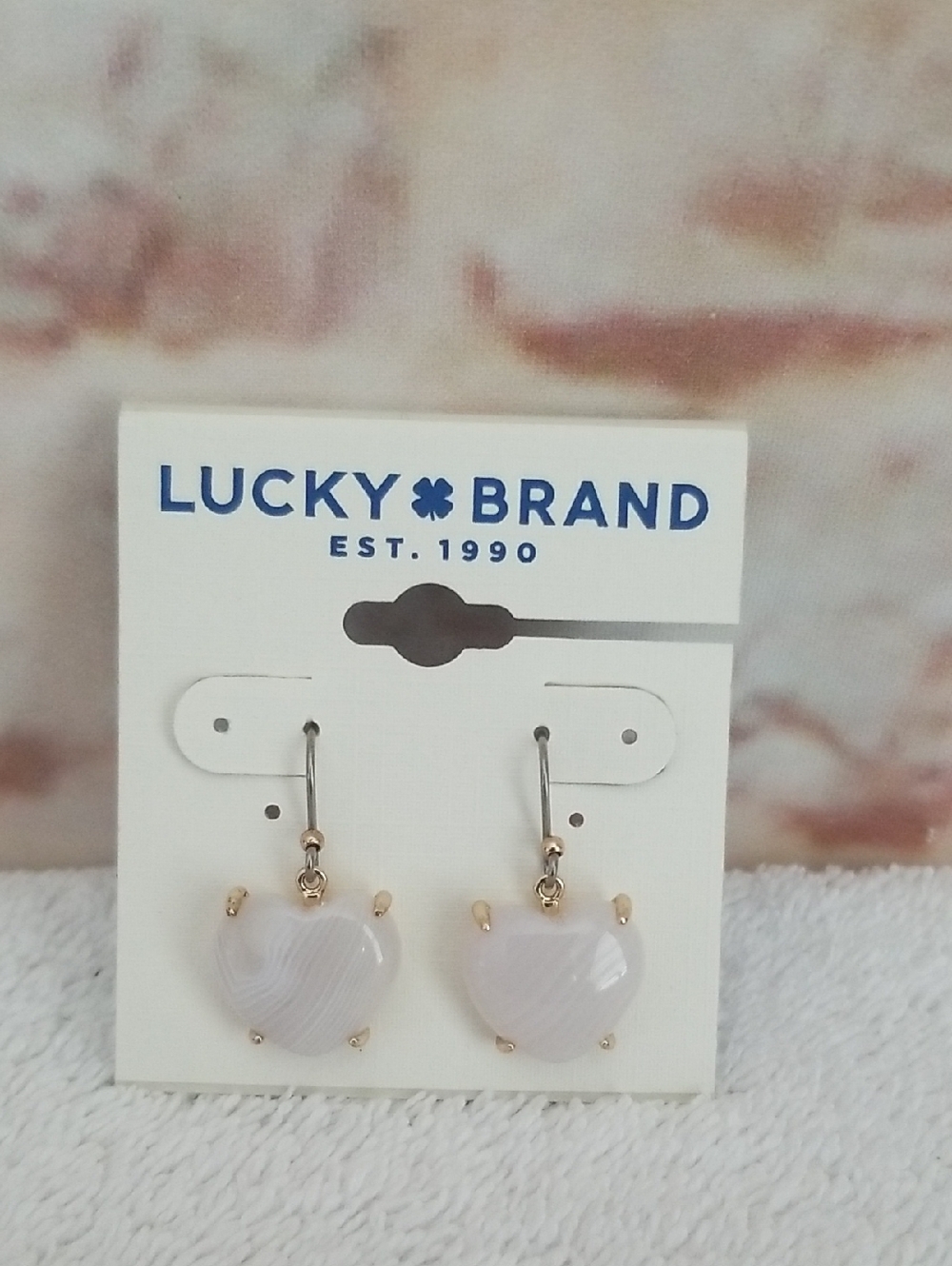 New Lucky Brand Heart Drop Earrings